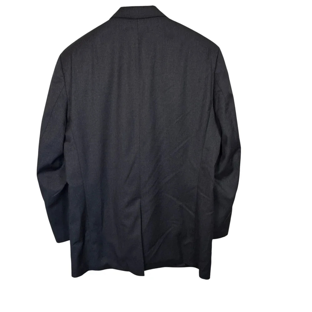 Hugo Boss‎ Suit Jacket Men Black Blazer Super 100 Made in USA Menswear Preppy
